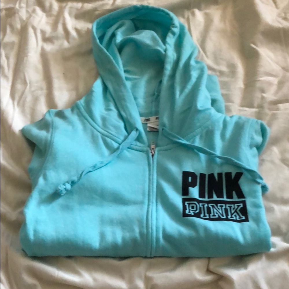 Victoria’s Secret | PINK Neon Blue Hooded Zip-Up